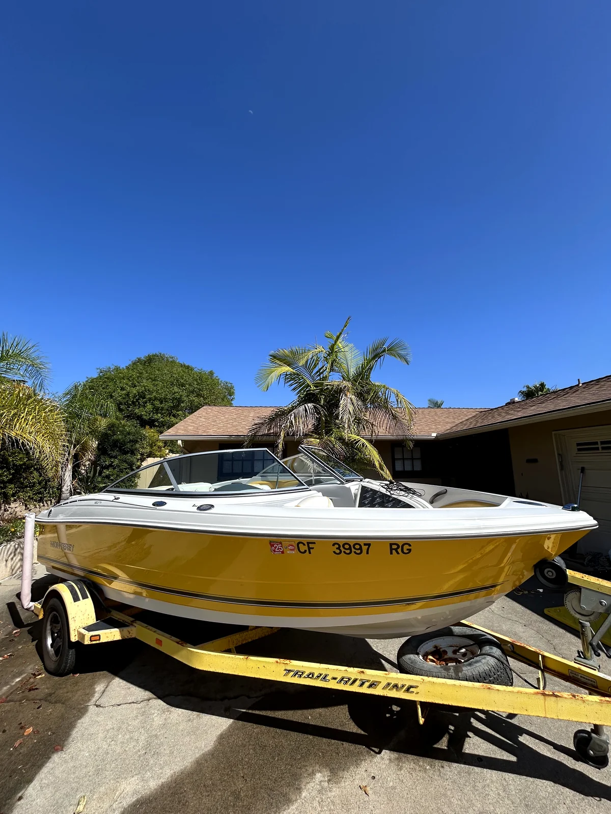 Sport boat washed and ready before launch
